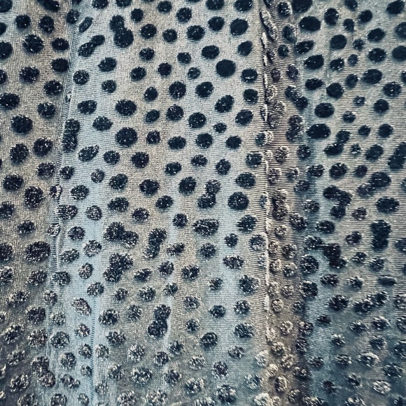 Black Velvet Leopard / Cheetah textured A-Line Dress with Sleeves - Picture 8 of 8